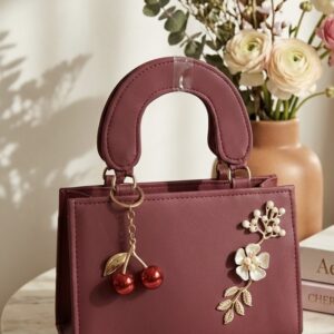 Classy Hand Bag With Broche